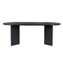 Hanah Home Sabella Mesa de Comedor extensible 200x90 cm color Madera Negra en melamina